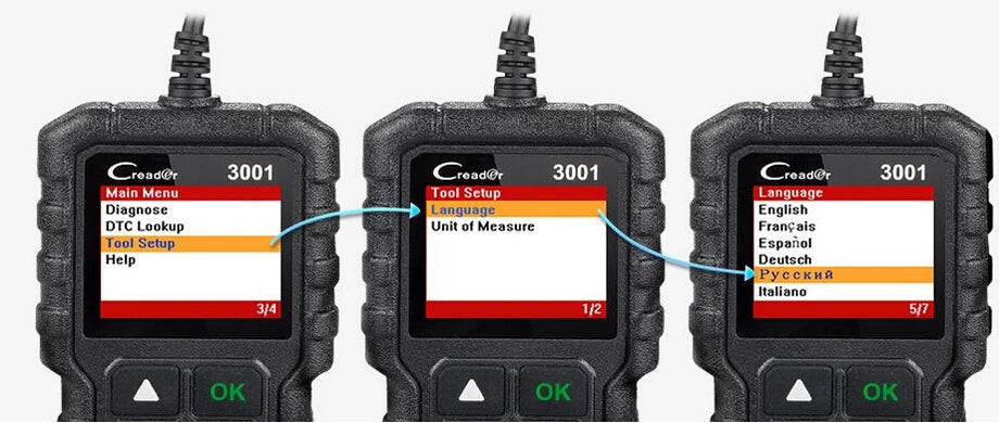 Turn Off Engine Light, Original Launch Creader 3001 OBDII / EOBD Code Scanner Car Diagnostic Tool, Support Languages