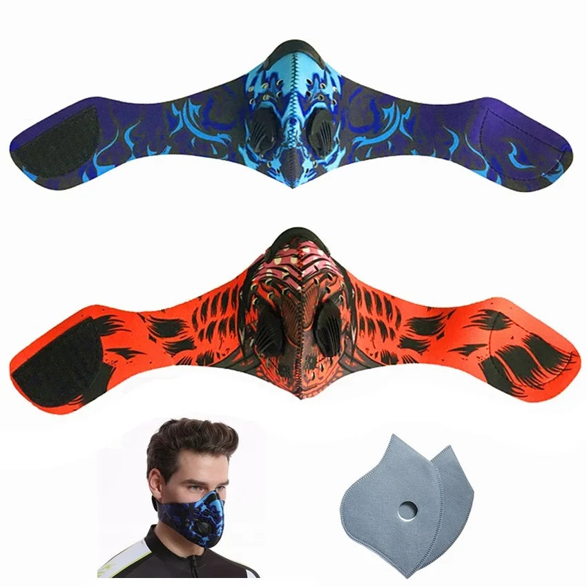 Fast Ship Men Women PM 2.5 Activated Carbon Dust Proof Cycling Face Masks Anti Pollution Mouth Bike Training Mask Face Shield