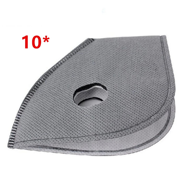 10pcs/lot Cycling Face Masks Filter MTB Road Cycling Equip Anti-Dust PM2.5 Replacement With Active Carbon Filter Protect