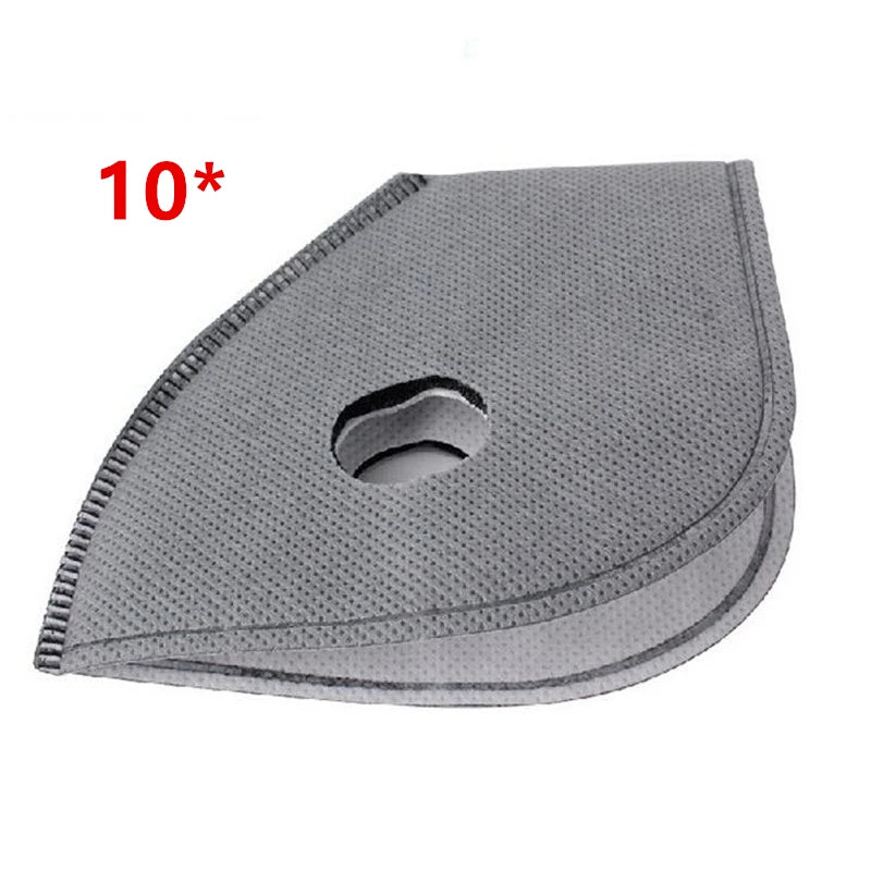 10pcs/lot Cycling Face Masks Filter MTB Road Cycling Equip Anti-Dust PM2.5 Replacement With Active Carbon Filter Protect