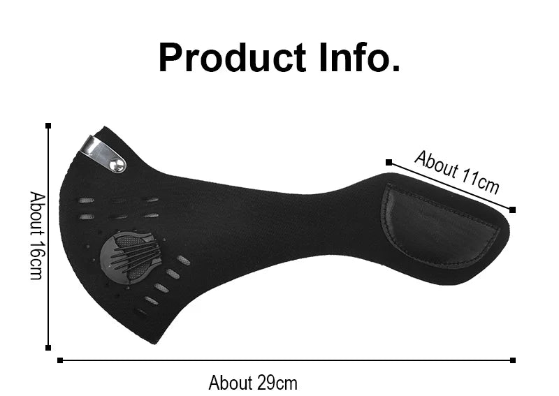 Fast Ship Men Women PM 2.5 Activated Carbon Dust Proof Cycling Face Masks Anti Pollution Mouth Bike Training Mask Face Shield