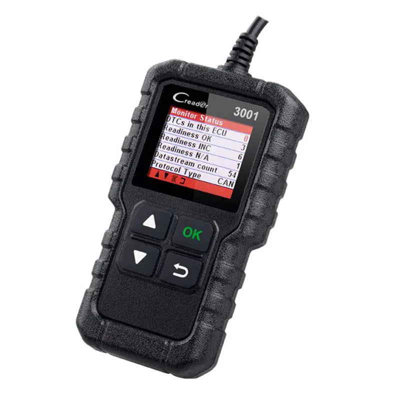Turn Off Engine Light, Original Launch Creader 3001 OBDII / EOBD Code Scanner Car Diagnostic Tool, Support Languages