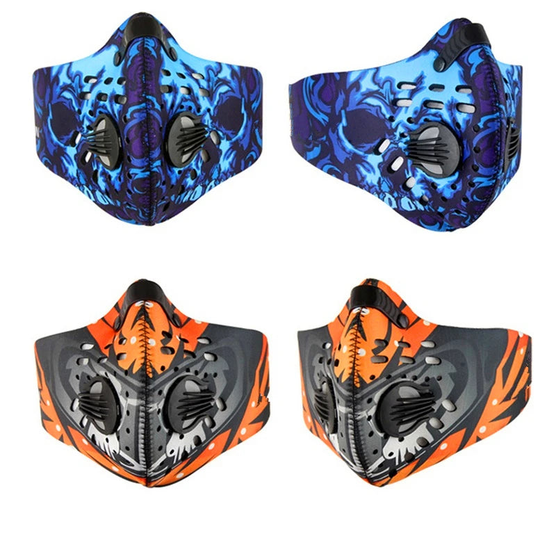 Fast Ship Men Women PM 2.5 Activated Carbon Dust Proof Cycling Face Masks Anti Pollution Mouth Bike Training Mask Face Shield