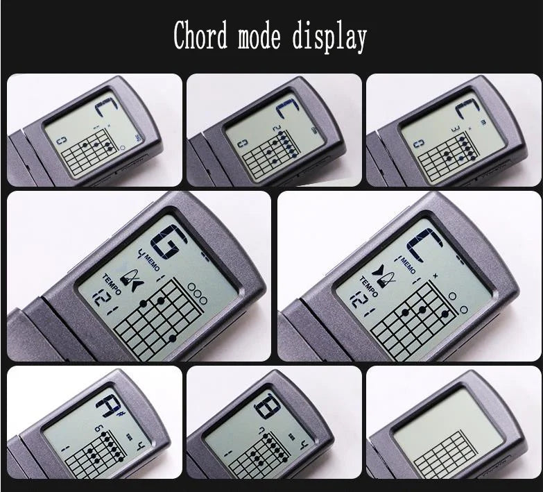 SCT-80 Pocket Guitar Chord Practice Tool Portable Guitar Neck Trainer With Rotating Chord Chart for Beginners (With Battery)
