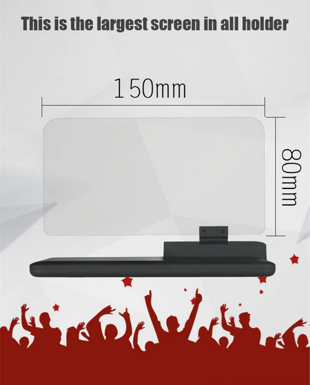 Youwinme Adjustable Car Display Holder Under 6 Inch GPS Phone HUD Navigation Bracket Mobile Auto Driving Smartphone Head Up