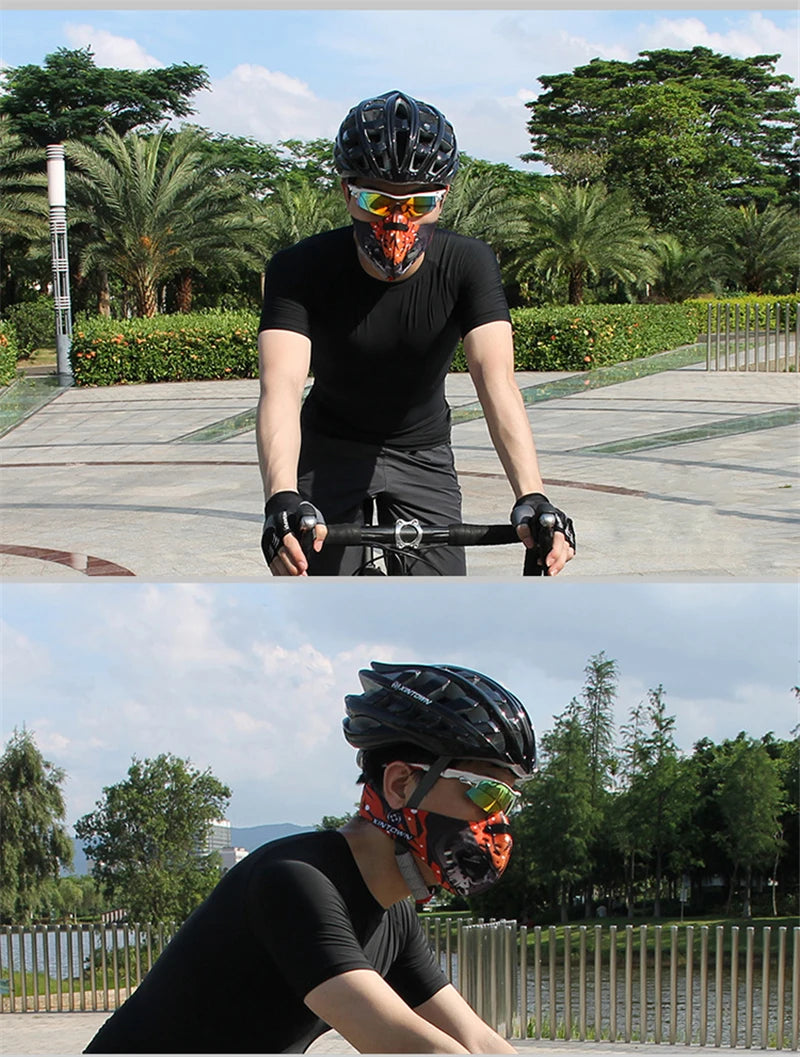 Fast Ship Men Women PM 2.5 Activated Carbon Dust Proof Cycling Face Masks Anti Pollution Mouth Bike Training Mask Face Shield