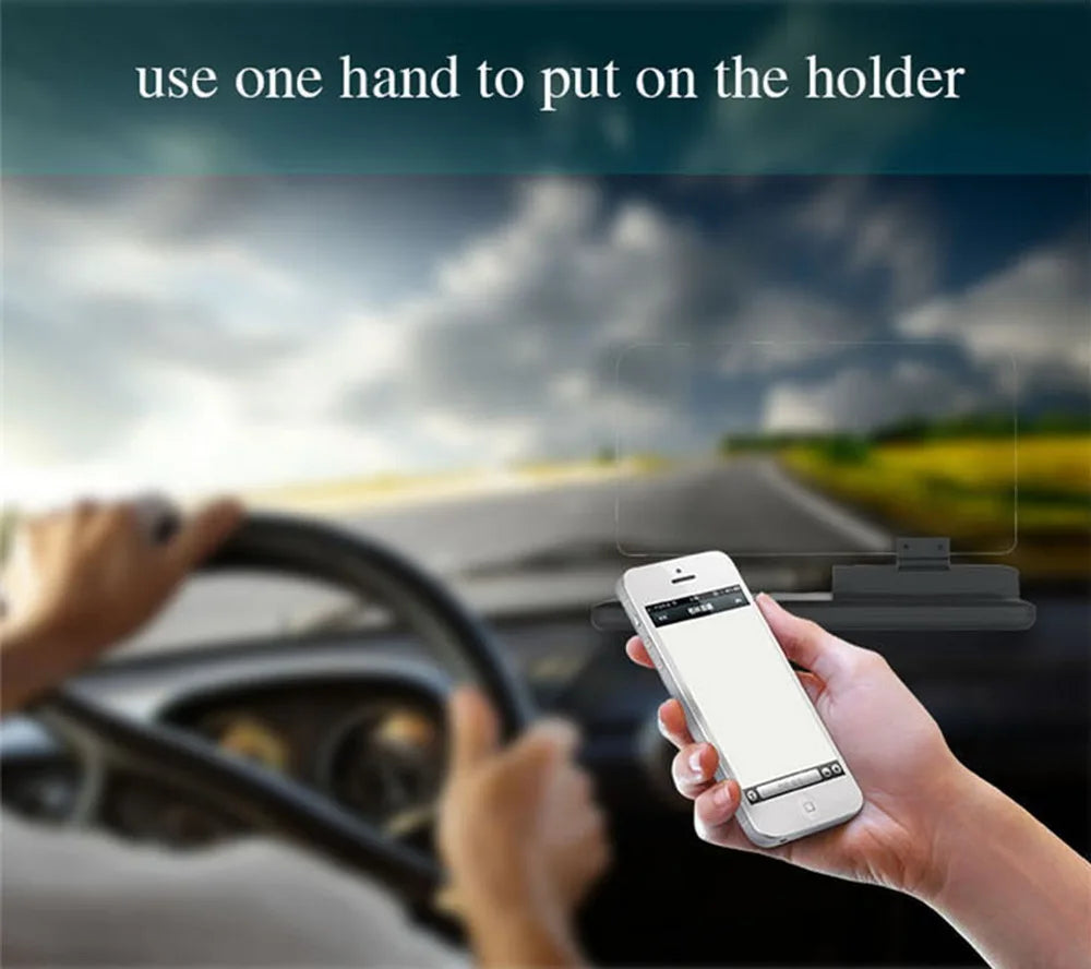 Youwinme Adjustable Car Display Holder Under 6 Inch GPS Phone HUD Navigation Bracket Mobile Auto Driving Smartphone Head Up