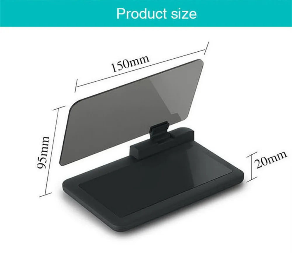 Youwinme Adjustable Car Display Holder Under 6 Inch GPS Phone HUD Navigation Bracket Mobile Auto Driving Smartphone Head Up