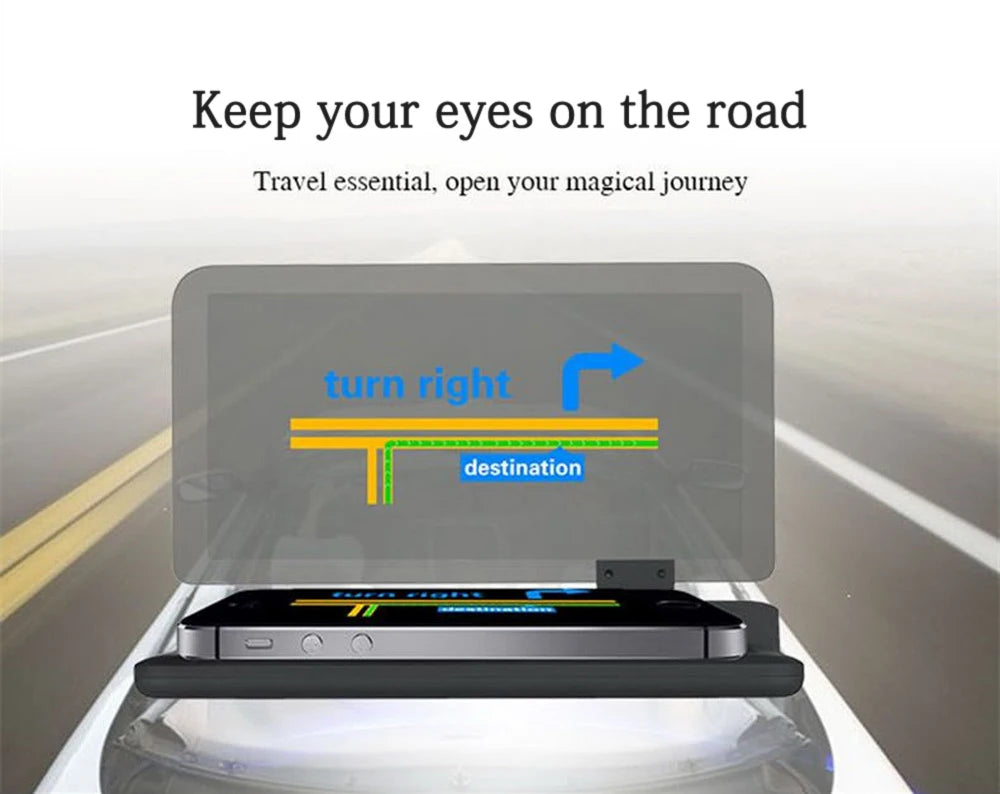 Youwinme Adjustable Car Display Holder Under 6 Inch GPS Phone HUD Navigation Bracket Mobile Auto Driving Smartphone Head Up