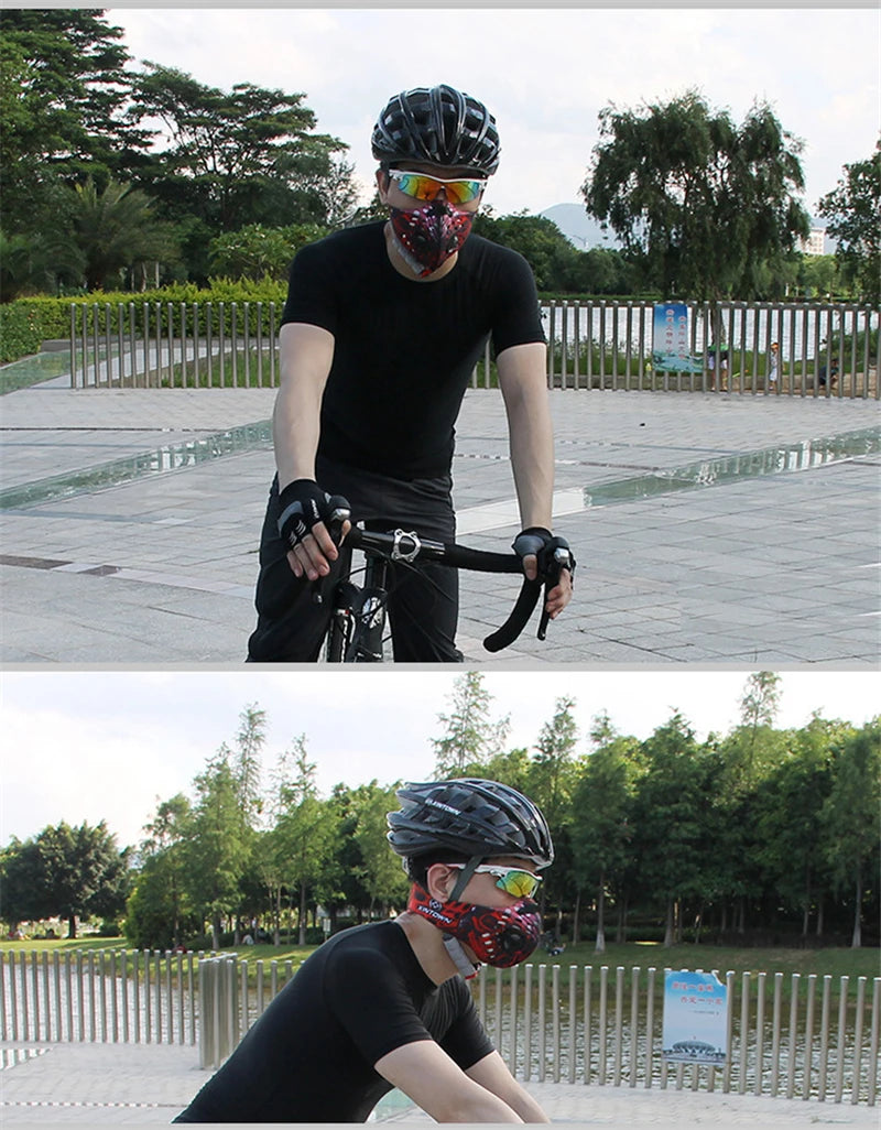 Fast Ship Men Women PM 2.5 Activated Carbon Dust Proof Cycling Face Masks Anti Pollution Mouth Bike Training Mask Face Shield