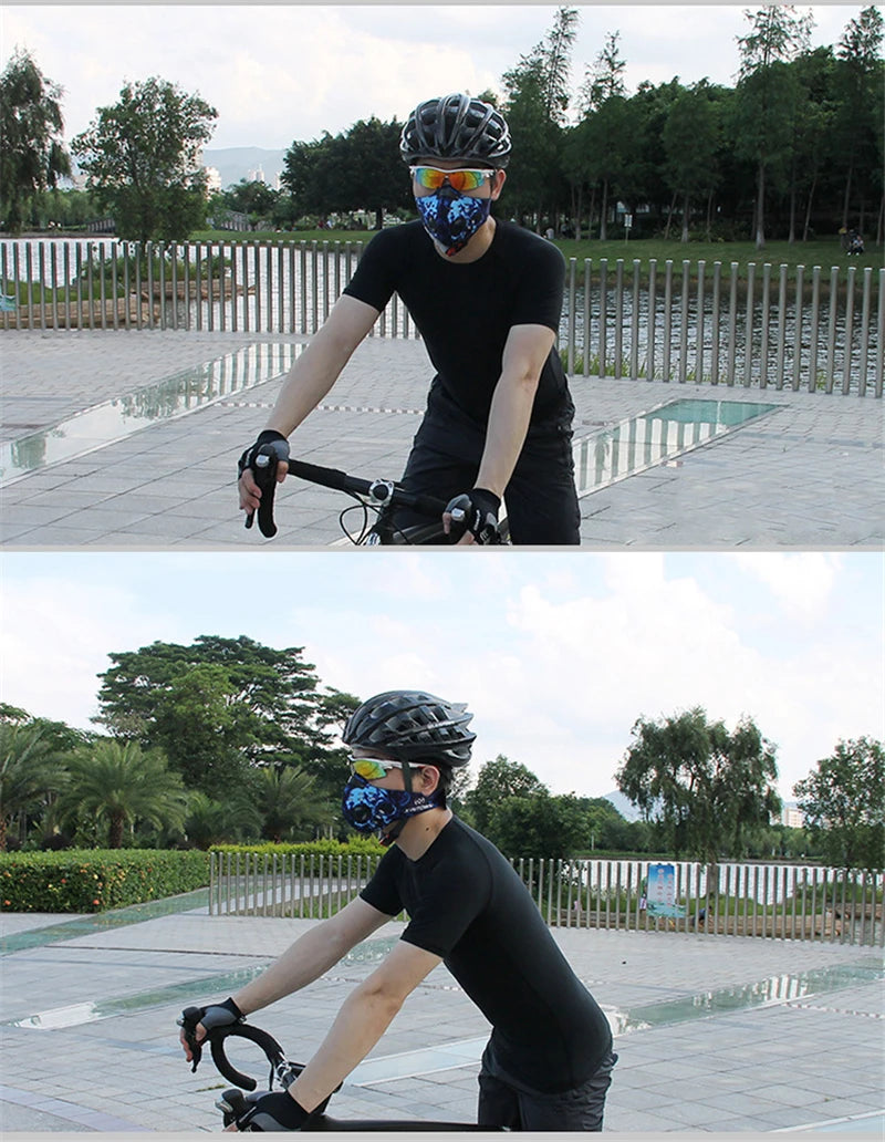 Fast Ship Men Women PM 2.5 Activated Carbon Dust Proof Cycling Face Masks Anti Pollution Mouth Bike Training Mask Face Shield