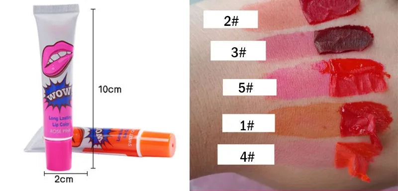 Romantic Bear Hot Selling Waterproof Lipstick Famous Brand Beauty Red Wow Makeup Matte Lip Gloss Impermeavel lip gloss Cosmetics