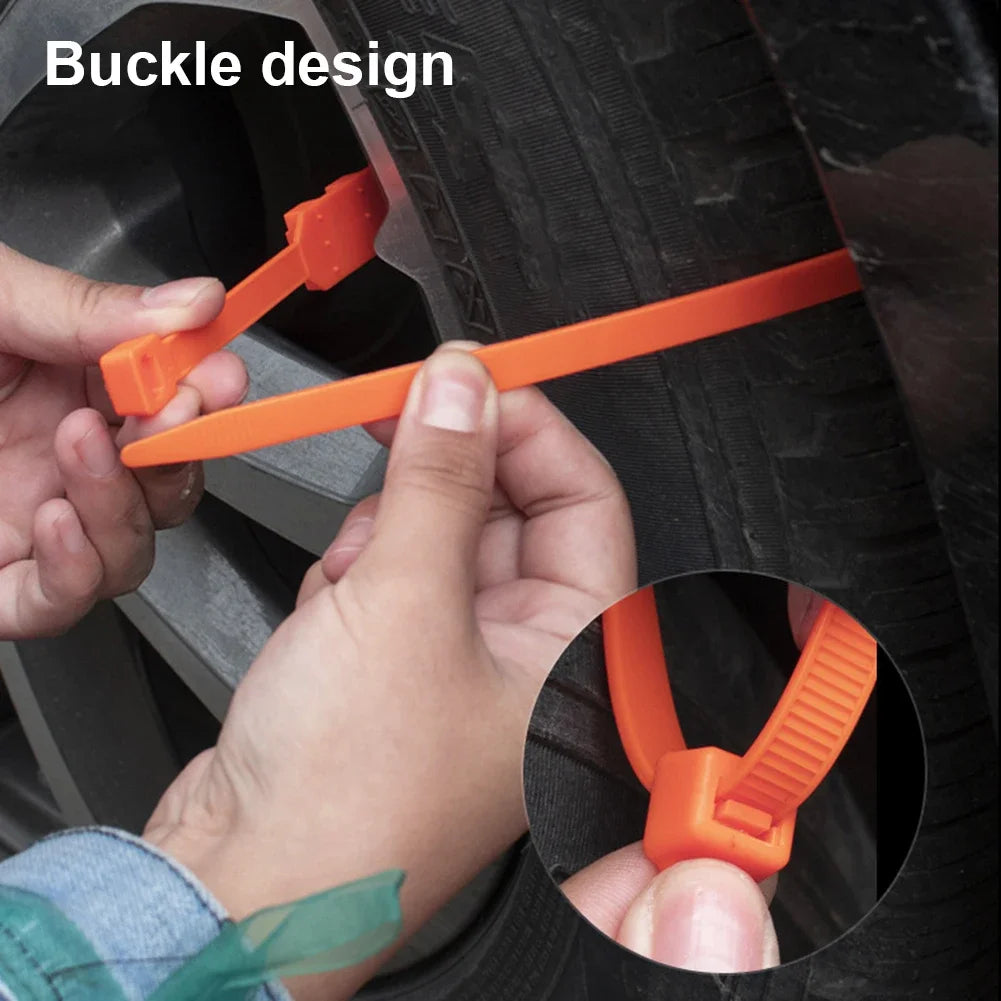 10/20Pcs Anti Skid Snow Chains Car Winter Tire Wheels Chains Winter Outdoor Snow Tire Emergency Double Grooves Anti-Skid Chains