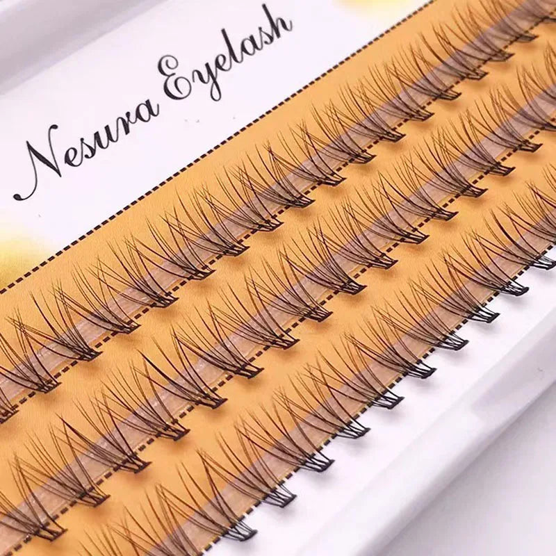 48/60/160 Bundles False Eyelash Extension Natural Mink Eyelashes Clusters Individual Lashes Bunches Makeup Cilia Eyes Faux Cils