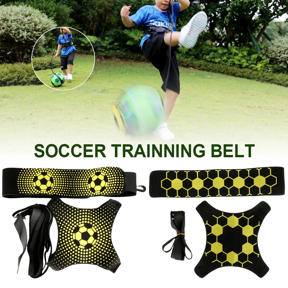 Soccer Training Belt,Football Kick Trainer,Solo Practice Training Aid, Adjustable Practice Belt for Kids and Adults Fits Ball