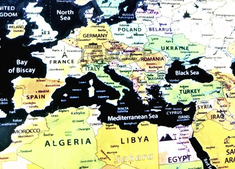 Big size Earth scratch maps with National Flags Deluxe Scratch maps With Scratch Off Layer Visual Travel Journal for travel maps
