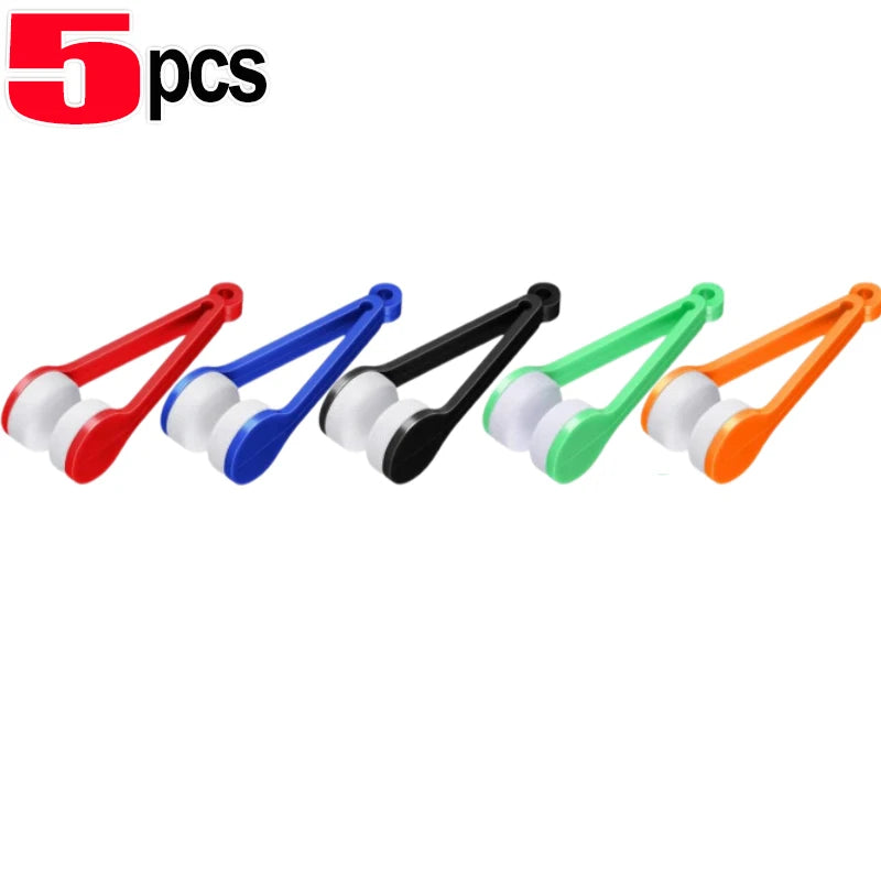 Mini Creative Two-side Glasses Brush Soft Microfiber Spectacles Cleaner Glasses Cleaner Rub Eyeglass Cleaning Brush Wiping Tool