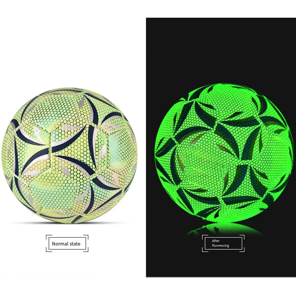 Outdoor Glow Reflective Football Soccer Ball