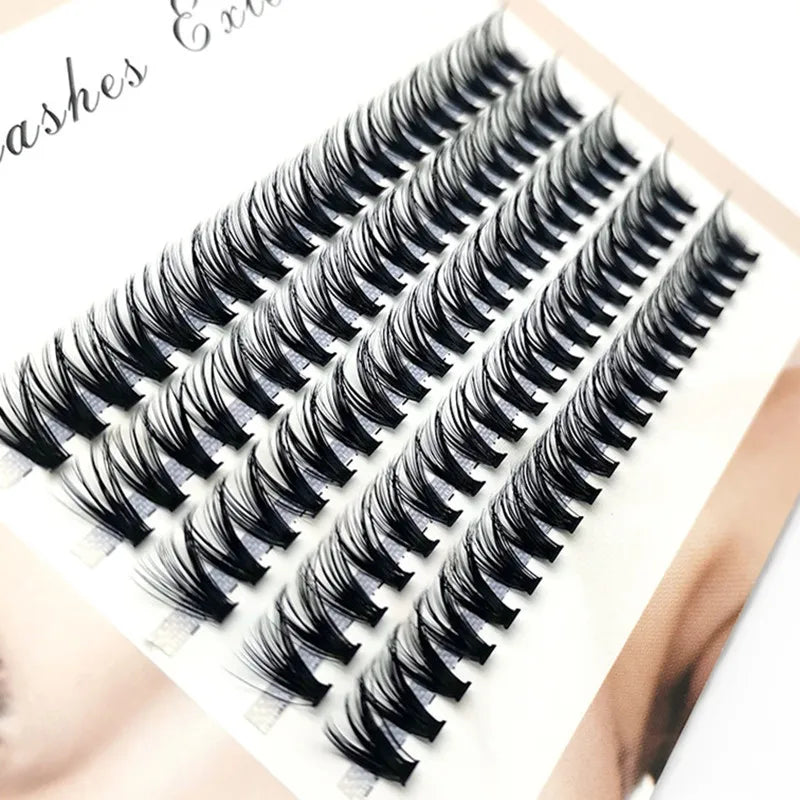 48/60/160 Bundles False Eyelash Extension Natural Mink Eyelashes Clusters Individual Lashes Bunches Makeup Cilia Eyes Faux Cils