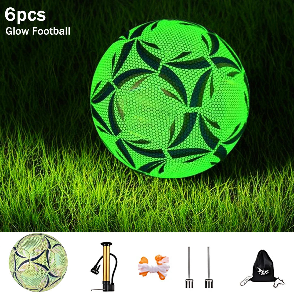 Outdoor Glow Reflective Football Soccer Ball