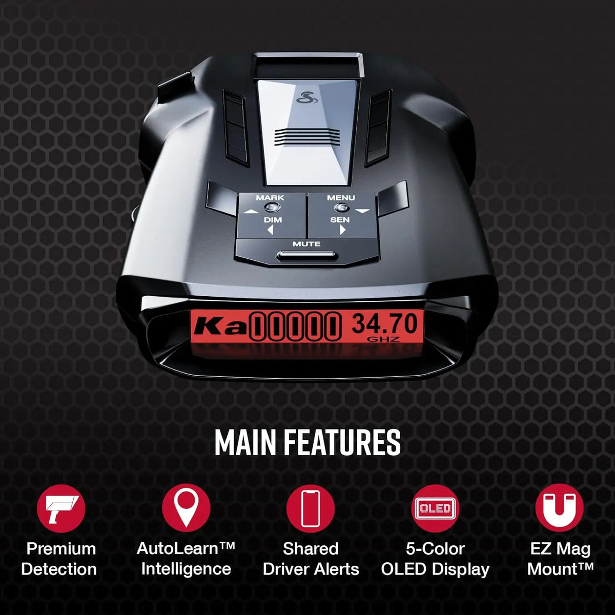 Cobra RAD 700i Laser Radar Detector with Premium Detection, Intelligence, Advanced Filtering, Drive Smarter App, Laser