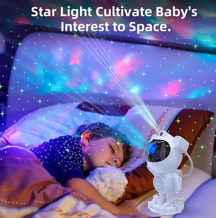 Astronaut starlight projector LED bedroom ambiance night light aurora moon astronaut Bluetooth speaker accessories