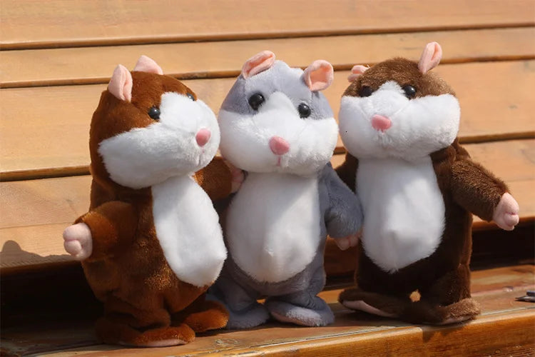 Dropshipping Talking Hamster Recording Voles Imitate Speak Sound Repeat Children Partner Plush Toy Stuffed & Plush Animals Gift