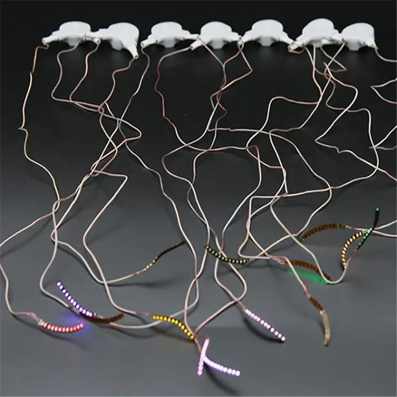 LED Light False Eyelashes Glow In The Dark Party Supplies Bar Halloween Creative Photo Props Wedding New Year Party Decoration