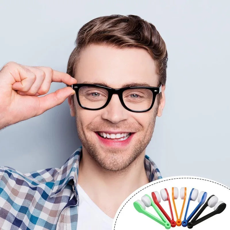 Mini Creative Two-side Glasses Brush Soft Microfiber Spectacles Cleaner Glasses Cleaner Rub Eyeglass Cleaning Brush Wiping Tool
