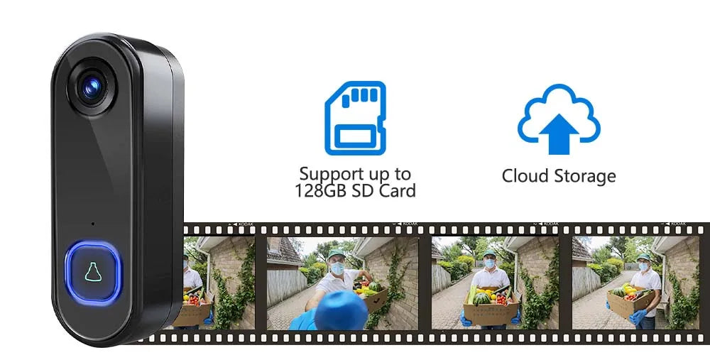 TUYA Video Doorbell WiFi  Wireless Outdoor Door Bell Camera AC Power 1080P Video Door Phone Waterproof IP65 Alexa Google Home