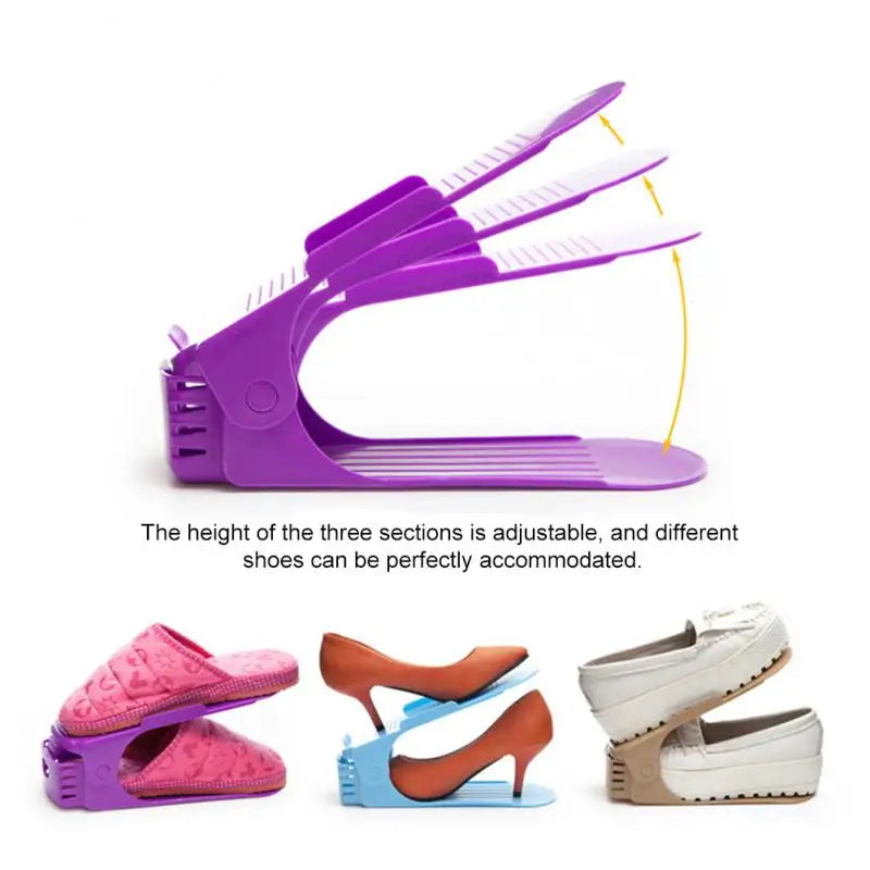 1/2/3pcs Integrated Shoe Rack Double Adjustable Shoe Rack Shoe Storage Rack Slipper Shoe Storage Home Organization