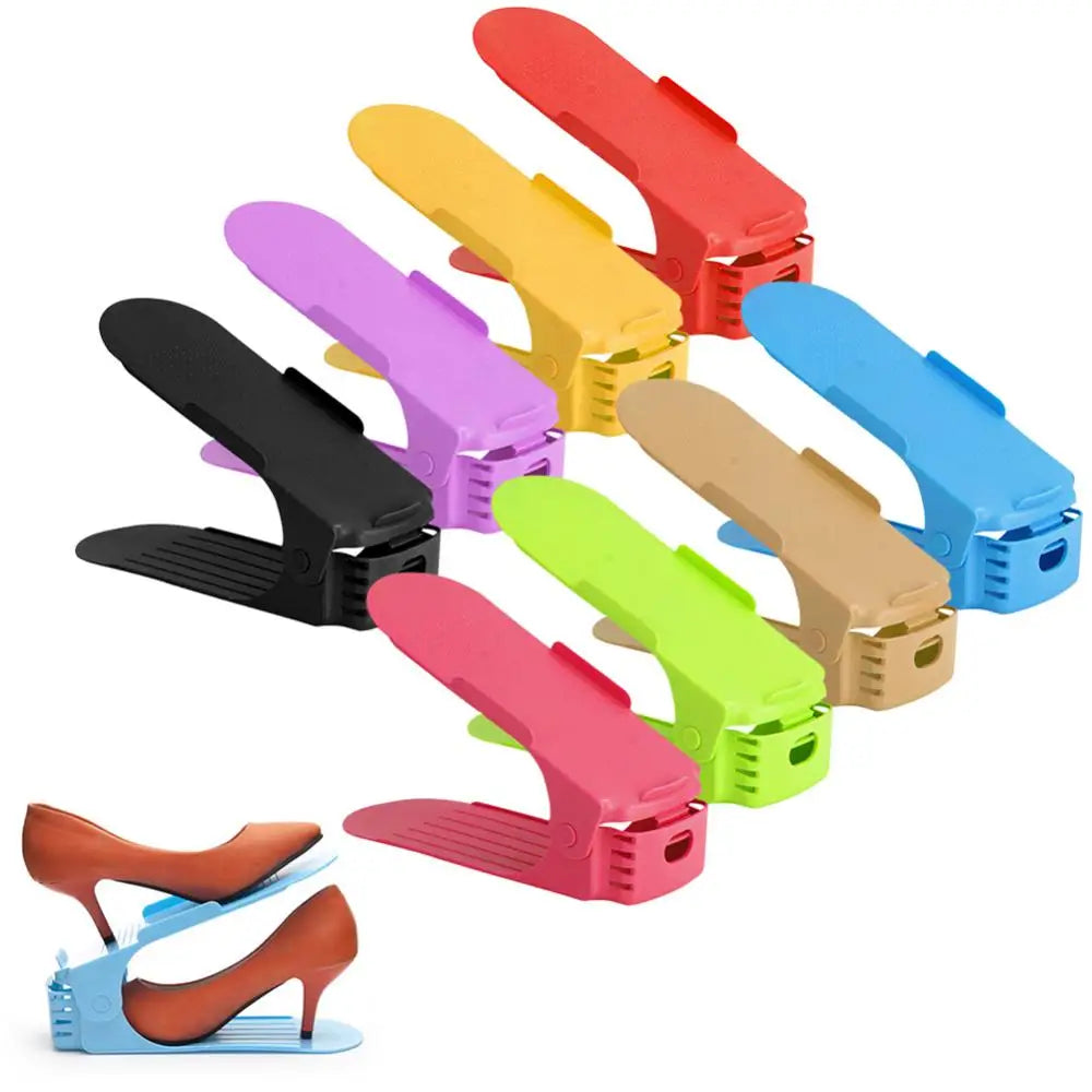1/2/3pcs Integrated Shoe Rack Double Adjustable Shoe Rack Shoe Storage Rack Slipper Shoe Storage Home Organization