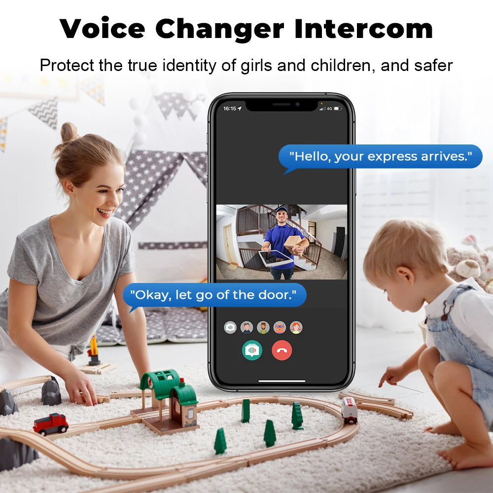 Tuya Video Doorbell Wireless HD Camera WiFi PIR Motion Detection IR Alarm Security Smart Home Security Door Bell WiFi Intercom