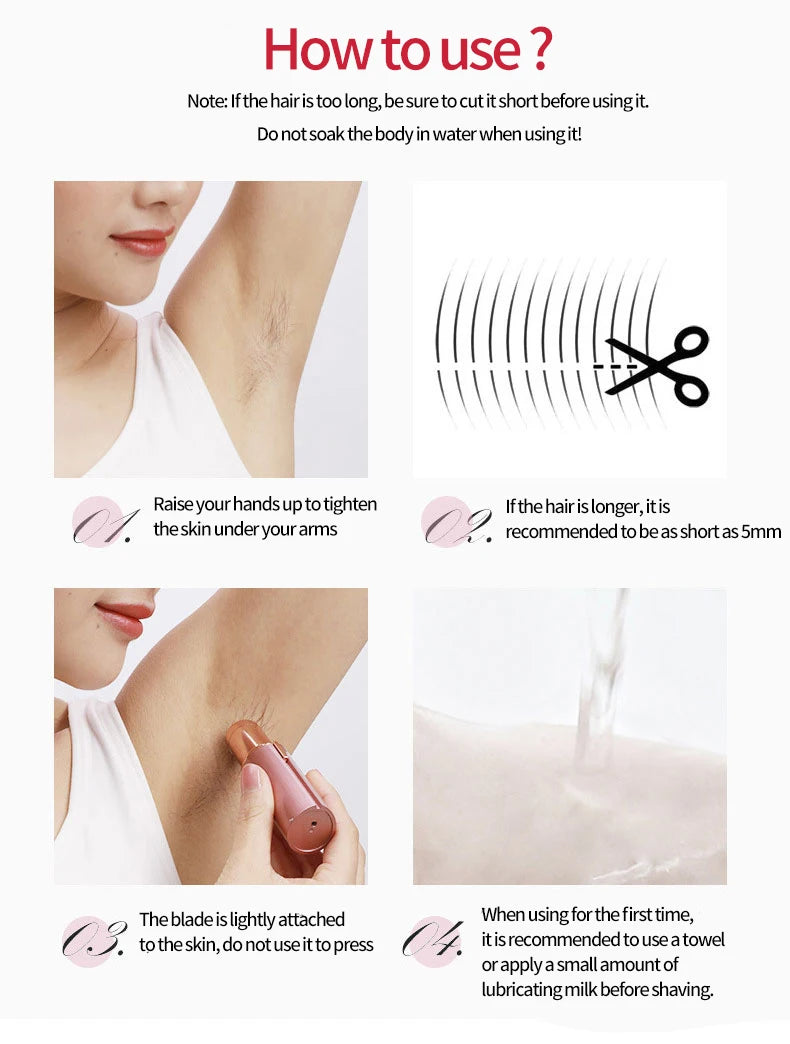Electric Hair Removal Machine Eyebrow Trimmer Bikini Depilator Shaving Machine Face Hair Removal Painless Facial Shaver