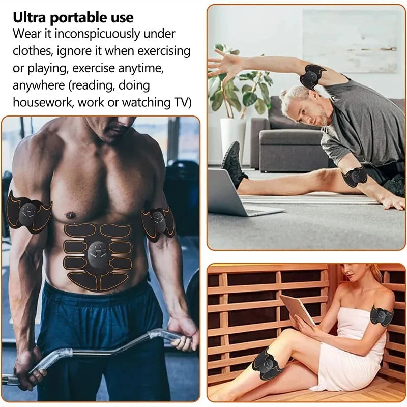 EMS Muscle Stimulator Hip Trainer Muscle Toner Body Slimming Massager Fitness Equipment Men Woman Abdomen Arm Leg Home Exercise