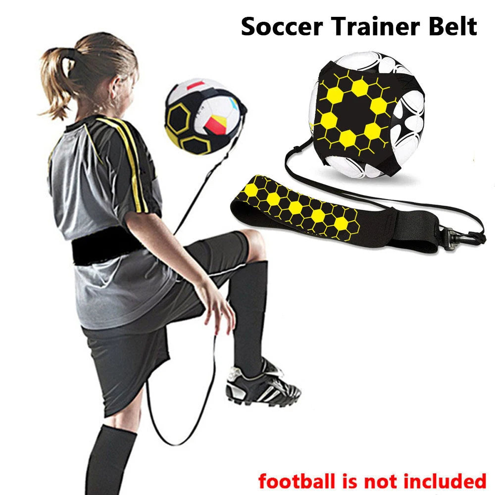 Soccer Training Belt,Football Kick Trainer,Solo Practice Training Aid, Adjustable Practice Belt for Kids and Adults Fits Ball
