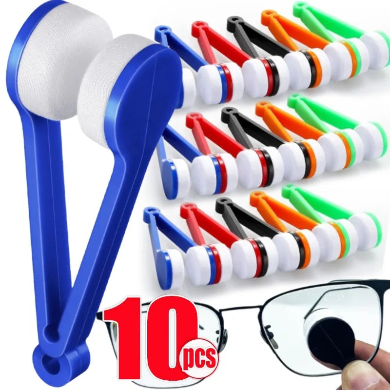 Mini Creative Two-side Glasses Brush Soft Microfiber Spectacles Cleaner Glasses Cleaner Rub Eyeglass Cleaning Brush Wiping Tool