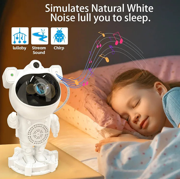 Astronaut starlight projector LED bedroom ambiance night light aurora moon astronaut Bluetooth speaker accessories