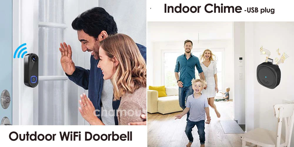 TUYA Video Doorbell WiFi  Wireless Outdoor Door Bell Camera AC Power 1080P Video Door Phone Waterproof IP65 Alexa Google Home