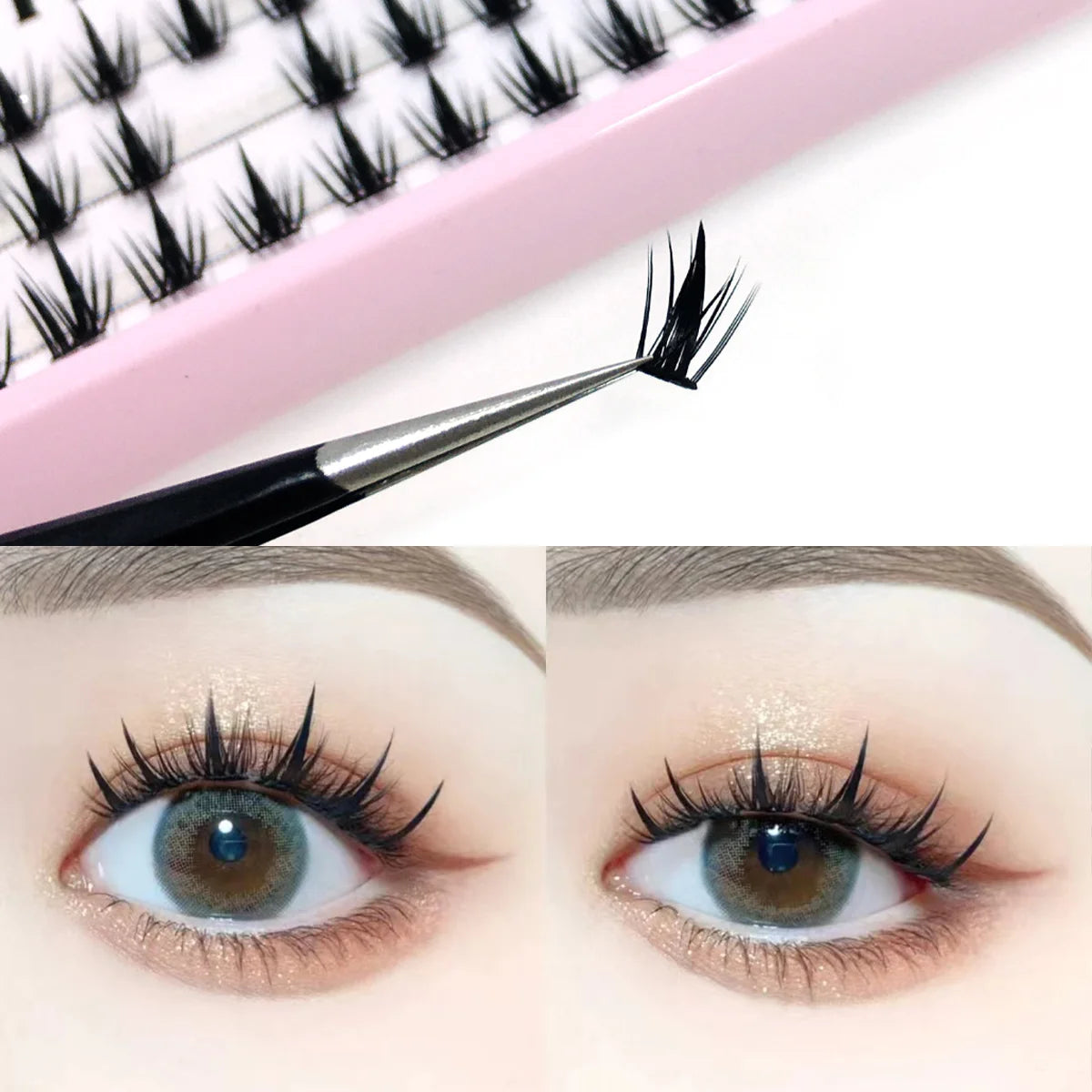 48/60/160 Bundles False Eyelash Extension Natural Mink Eyelashes Clusters Individual Lashes Bunches Makeup Cilia Eyes Faux Cils