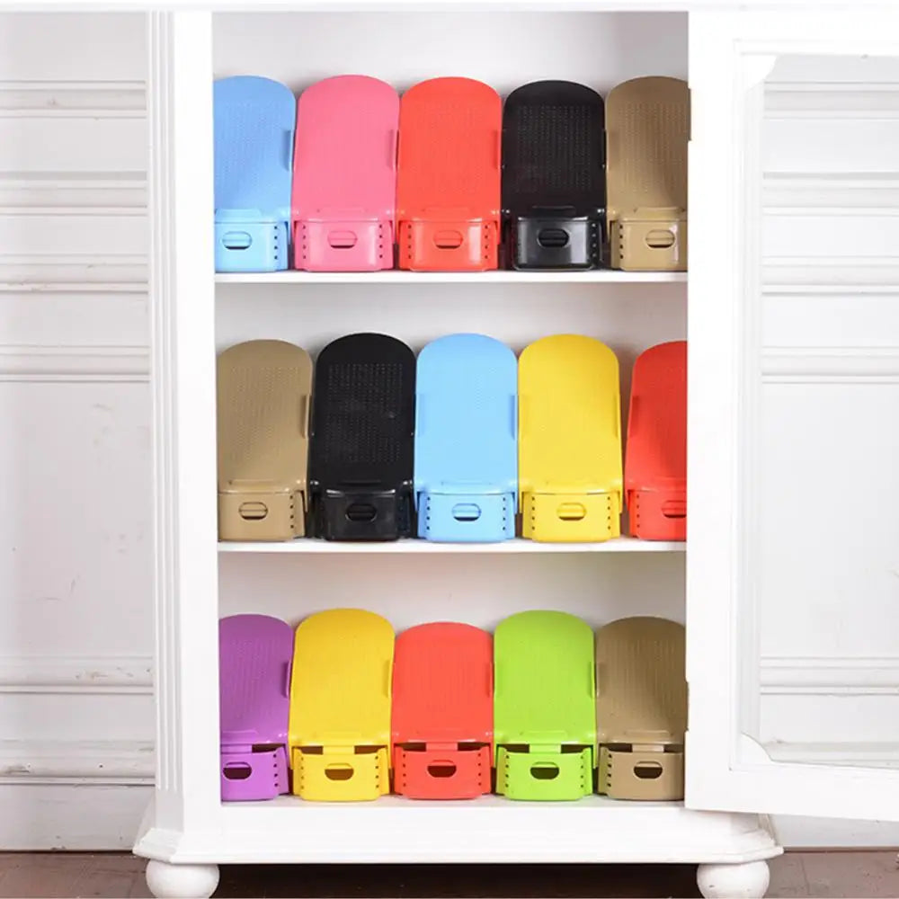 1/2/3pcs Integrated Shoe Rack Double Adjustable Shoe Rack Shoe Storage Rack Slipper Shoe Storage Home Organization