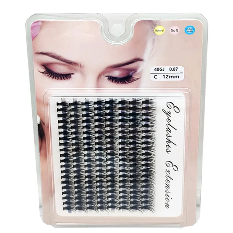 48/60/160 Bundles False Eyelash Extension Natural Mink Eyelashes Clusters Individual Lashes Bunches Makeup Cilia Eyes Faux Cils
