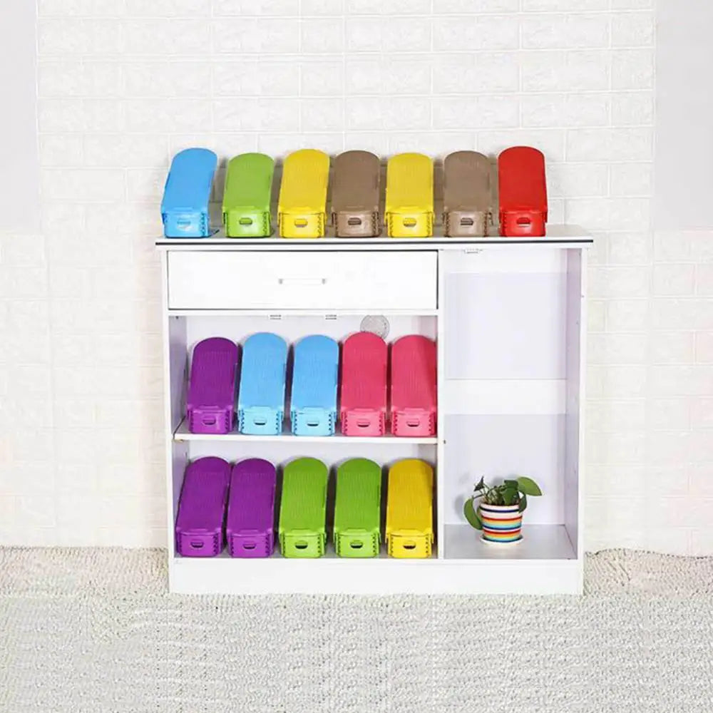 1/2/3pcs Integrated Shoe Rack Double Adjustable Shoe Rack Shoe Storage Rack Slipper Shoe Storage Home Organization