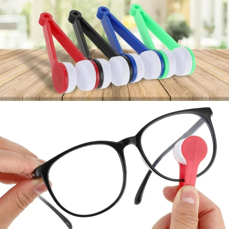 Mini Creative Two-side Glasses Brush Soft Microfiber Spectacles Cleaner Glasses Cleaner Rub Eyeglass Cleaning Brush Wiping Tool