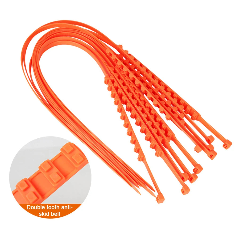 10/20Pcs Anti Skid Snow Chains Car Winter Tire Wheels Chains Winter Outdoor Snow Tire Emergency Double Grooves Anti-Skid Chains