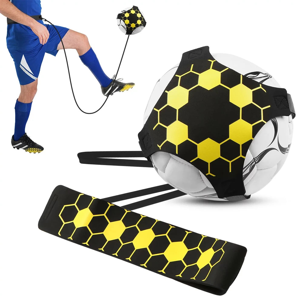 Soccer Training Belt,Football Kick Trainer,Solo Practice Training Aid, Adjustable Practice Belt for Kids and Adults Fits Ball