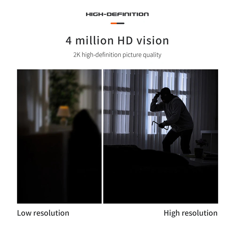 4MP Onvif 2.4G/5G Dual Band WiFi Home Security Cameras Waterproof Motion Detection Outdoor IP Alarm Surveillance Tuya Camera
