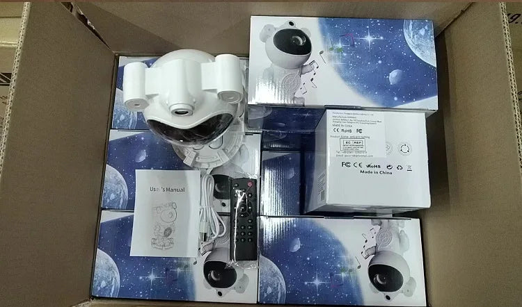 Astronaut starlight projector LED bedroom ambiance night light aurora moon astronaut Bluetooth speaker accessories