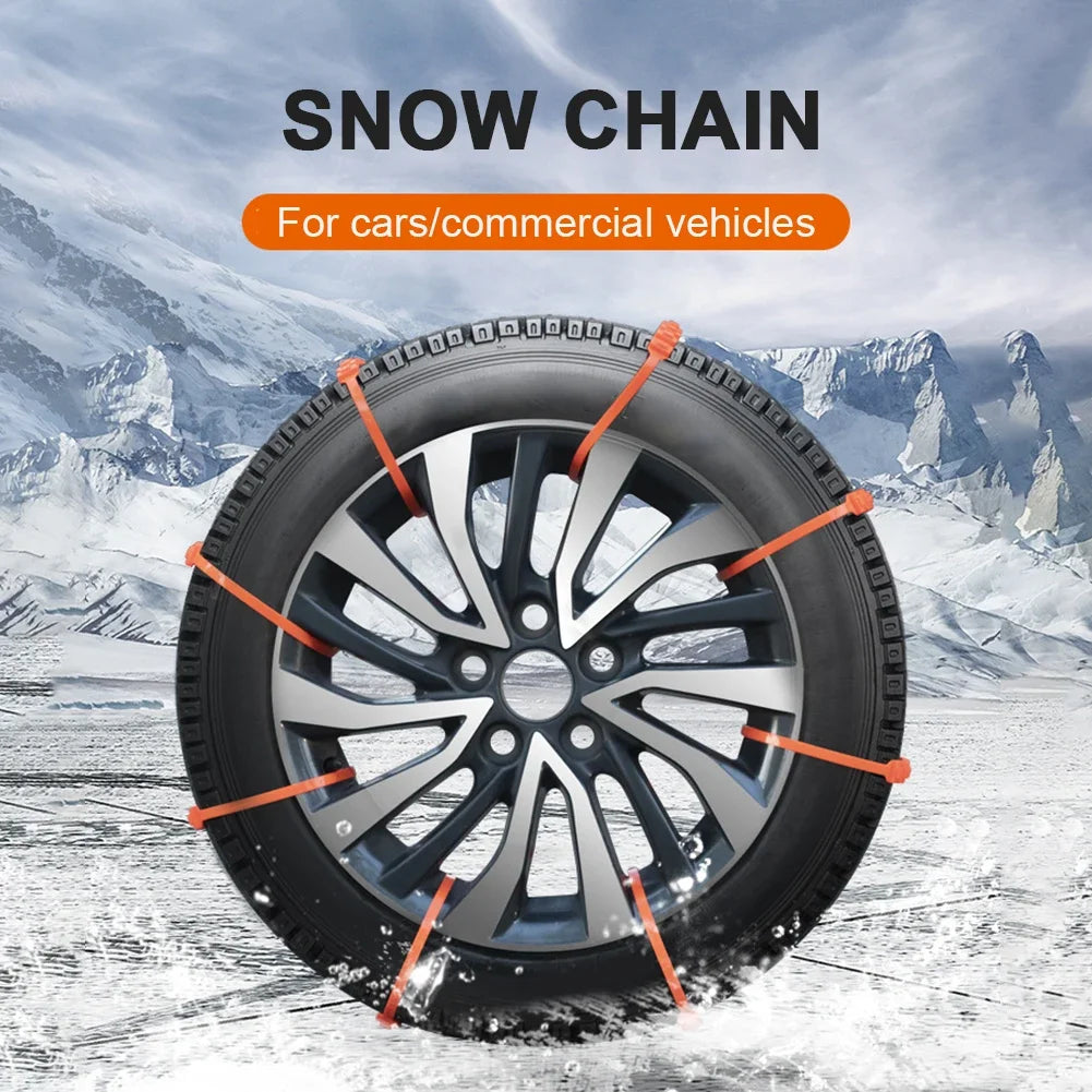10/20Pcs Anti Skid Snow Chains Car Winter Tire Wheels Chains Winter Outdoor Snow Tire Emergency Double Grooves Anti-Skid Chains