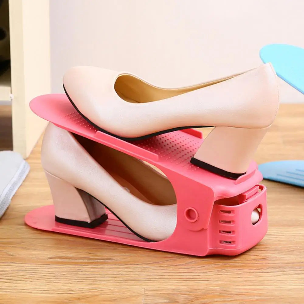 1/2/3pcs Integrated Shoe Rack Double Adjustable Shoe Rack Shoe Storage Rack Slipper Shoe Storage Home Organization